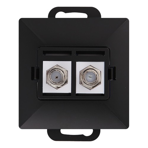 Gniazdo podw. typu F Pearl, TV/F-F1/P2, czarny OR-OE-7714/2/B ORNO