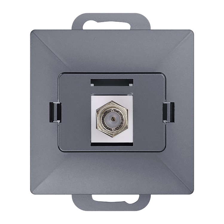 Gniazdo pojed. typu F Pearl, TV/F-F1/P1, antracyt OR-OE-7714/A ORNO