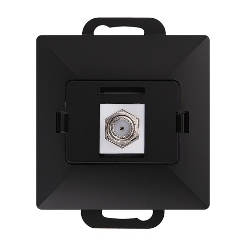Gniazdo pojed. typu F Pearl, TV/F-F1/P1, czarny OR-OE-7714/B ORNO