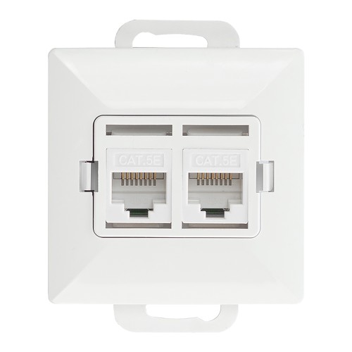 Gniazdo 2xRJ45 Cat5 Pearl, RJ45-5CAT/P2, biały OR-OE-7715/2/W ORNO