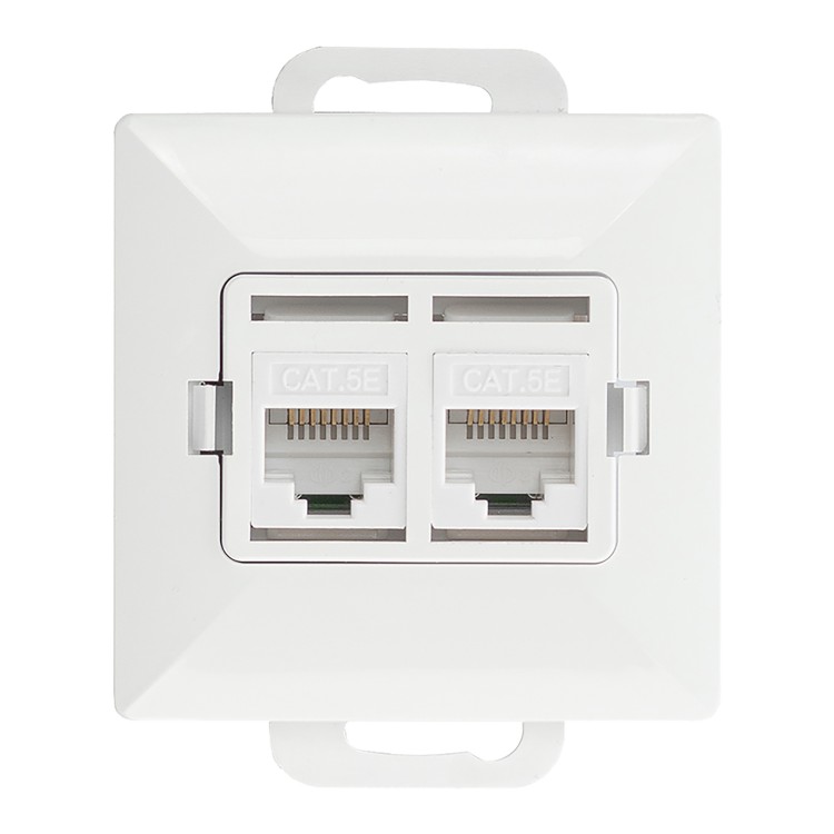 Gniazdo 2xRJ45 Cat5 Pearl, RJ45-5CAT/P2, biały OR-OE-7715/2/W ORNO