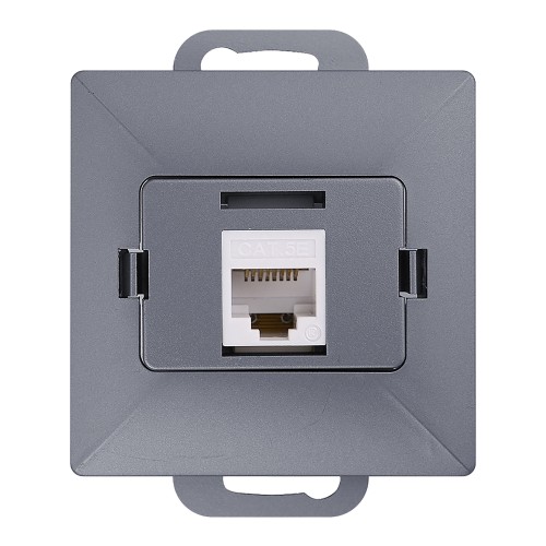 Gniazdo 1xRJ45 Cat5 Pearl, RJ45-5CAT/P1, antracyt OR-OE-7715/A ORNO