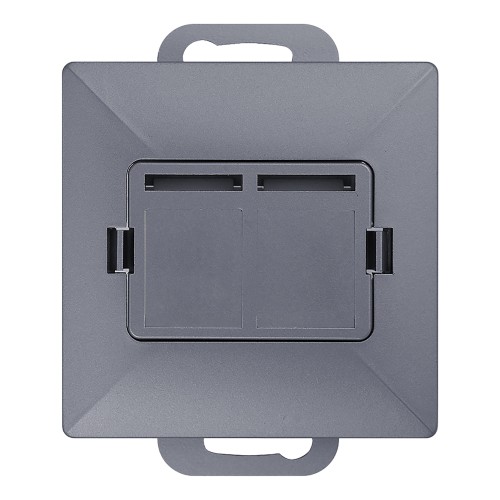 Płytka czołowa + 2xRJ45 Pearl, PC+ARJ45/P2, antracyt OR-OE-7717/2/A ORNO