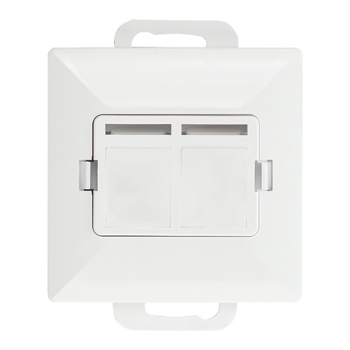 Płytka czołowa + 2xRJ45 Pearl, PC+ARJ45/P2, biały OR-OE-7717/2/W ORNO