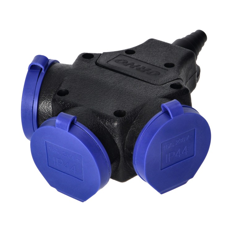 Rozgałęźnik bryzgoszczelny i odporny na uderzenia, IP44, 3x2P+Z, 16A, 230V AC OR-AE-13209 ORNO