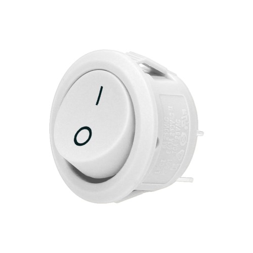 Łącznik kołyskowy okrągły, biały OR-AE-13180/W ORNO
