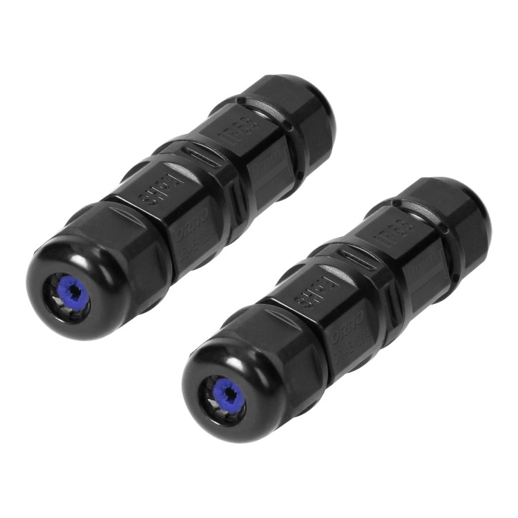 Konektor kablowy prosty IP68 MICRO 2x1,0mm2, 450V/10A, 2 sztuki OR-AE-13614/2 ORNO