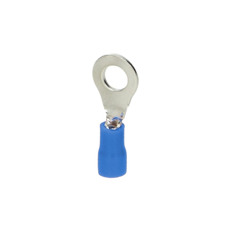 Końcówka oczkowa izolowana, przekrój maksymalny 2,5mm2, oczko na śrubę: M8, 100 sztuk. OR-KK-8102/2,5/8 ORNO