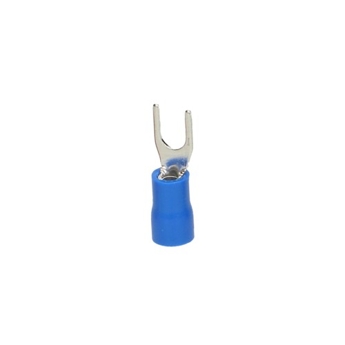 Końcówka widełkowa izolowana, przekrój maksymalny 2,5mm2, oczko na śrubę: M4, Blister 25 sztuk. OR-KK-8104/2,5/4/B2 ORNO