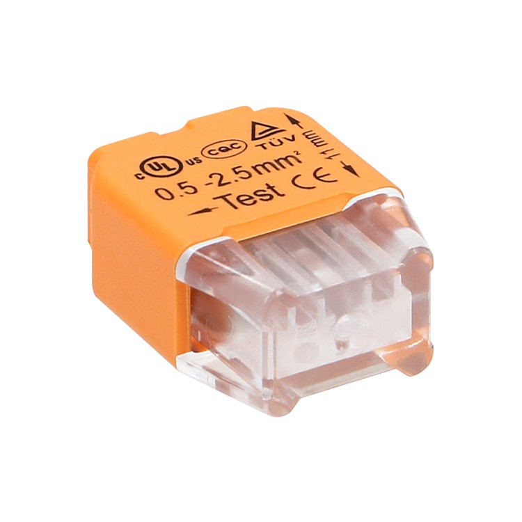 Złączka instalacyjna wciskana 2-przewodowa; na drut 0,75-2,5mm2; IEC 300V/24A; 10 szt. OR-SZ-8004/2/10 ORNO