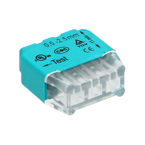 Złączka instalacyjna wciskana 3-przewodowa; na drut 0,75-2,5mm2; IEC 300V/24A; 10 szt. OR-SZ-8004/3/10 ORNO