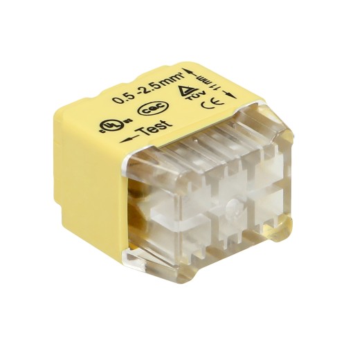 Złączka instalacyjna wciskana 6-przewodowa; dwurzędowa; na drut 0,75-2,5mm2; IEC 300V/24A 50 szt. OR-SZ-8004/6/50 ORNO