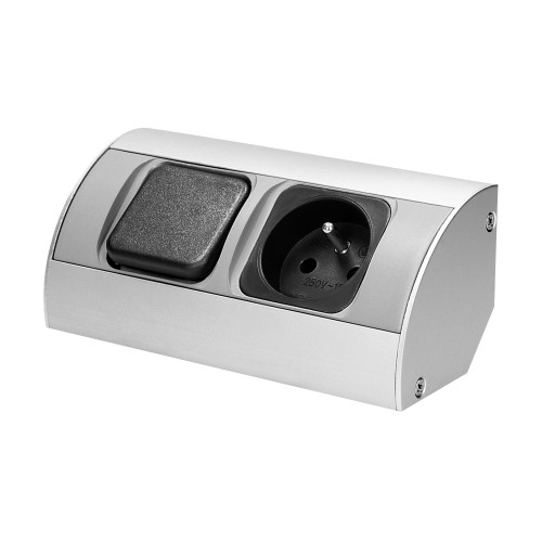 Gniazdo meblowe z wyłącznikiem, 1x2P+Z OR-AE-1302 ORNO