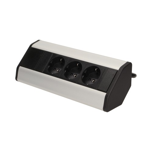 Gniazdo meblowe z przewodem 1,8m, 3x2P+Z (Schuko) OR-AE-1359(GS) ORNO