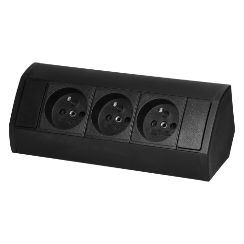 Gniazdo meblowe 3x2P+Z, czarne OR-GM-9001/B ORNO
