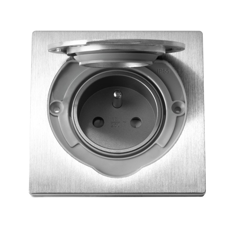 Hermetyczne gniazdo elektryczne, IP55 stal nierdzewna OR-AE-1397 ORNO