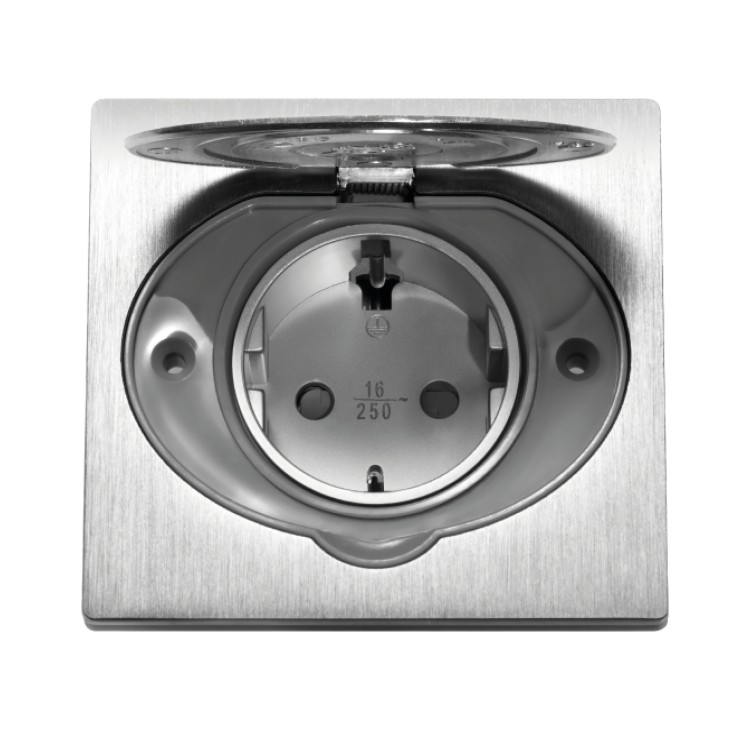 Hermetyczne gniazdo elektryczne, IP44 stal nierdzewna, wersja Schuko OR-AE-1397(GS) ORNO