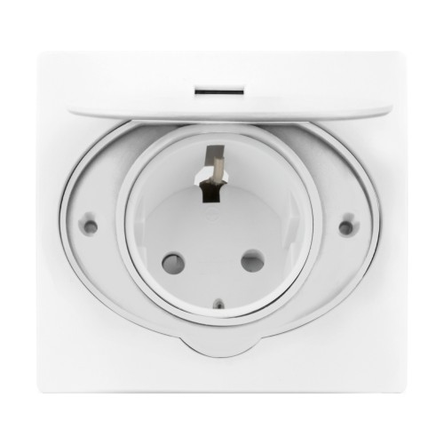 Hermetyczne gniazdo elektryczne, IP44, 1x2P+Z(Schuko), białe OR-AE-1397(GS)/W ORNO