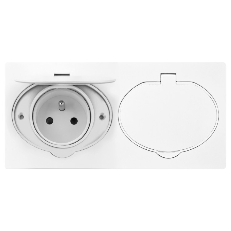 Hermetyczne gniazdo elektryczne podwójne, IP55, 2x2P+Z(French), białe OR-AE-1398/W ORNO