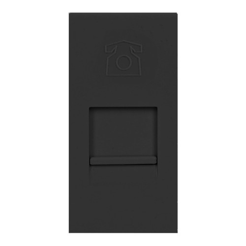 NOEN RJ11, gniazdo modułowe 22,5x45mm telefoniczne RJ11, czarne OR-GM-9010/B/RJ11 ORNO