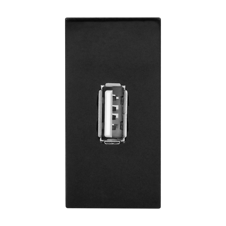 NOEN USB data, gniazdo modułowe 22,5x45mm USB data 2.0, piny, czarne OR-GM-9010/B/USBDATA ORNO