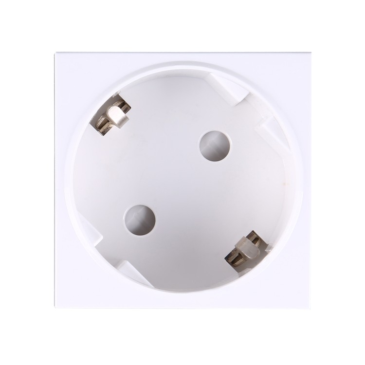 NOEN GS, gniazdo modułowe 45x45mm kątowe - 45° 1x2P+Z (Schuko), 16A 250V, białe OR-GM-9010/W/GS45 ORNO