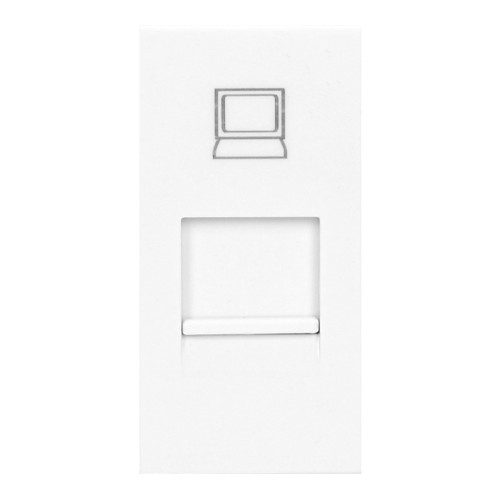 NOEN RJ45, gniazdo modułowe 22,5x45mm RJ45 cat 5e, białe OR-GM-9010/W/RJ45 ORNO