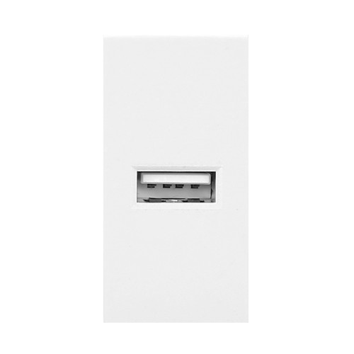 NOEN USB, port modułowy 22,5x45mm z ładowarką USB, 2,1A 5V DC, biały OR-GM-9010/W/USB ORNO