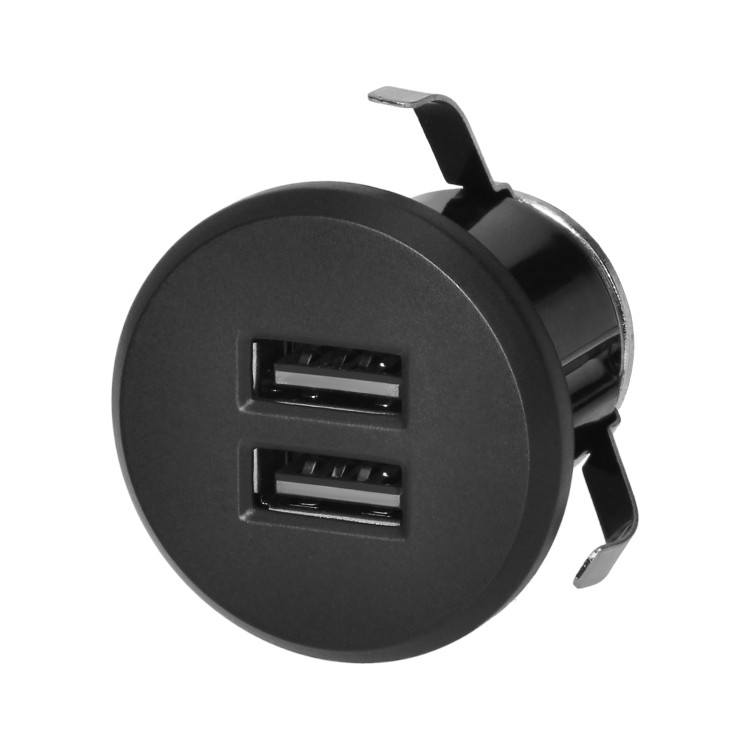 Ładowarka 2xUSB (typ A, 3,4A) wpuszczana w blat, czarna OR-GM-9019/B ORNO