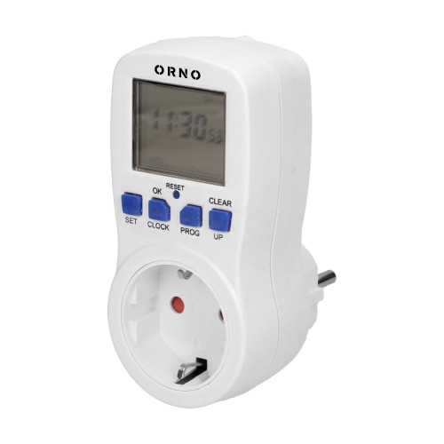 Elektroniczny programator czasowy, 16 programów, wersja Schuko OR-PRE-409(GS) ORNO