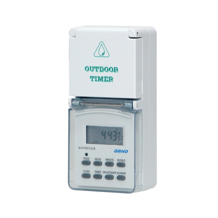 Elektroniczny programator czasowy, 8 programów, IP44 OR-PRE-432 ORNO