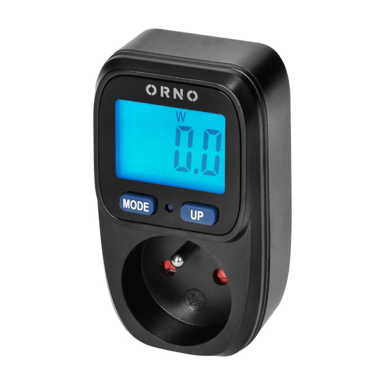 Watomierz, kalkulator energii z wyświetlaczem LCD, czarny OR-WAT-419/B ORNO