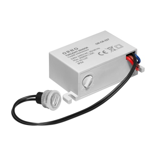 Czujnik zmierzchowy z hermetyczną zewnętrzną sondą, IP54, mini, 2000W OR-CR-227 ORNO