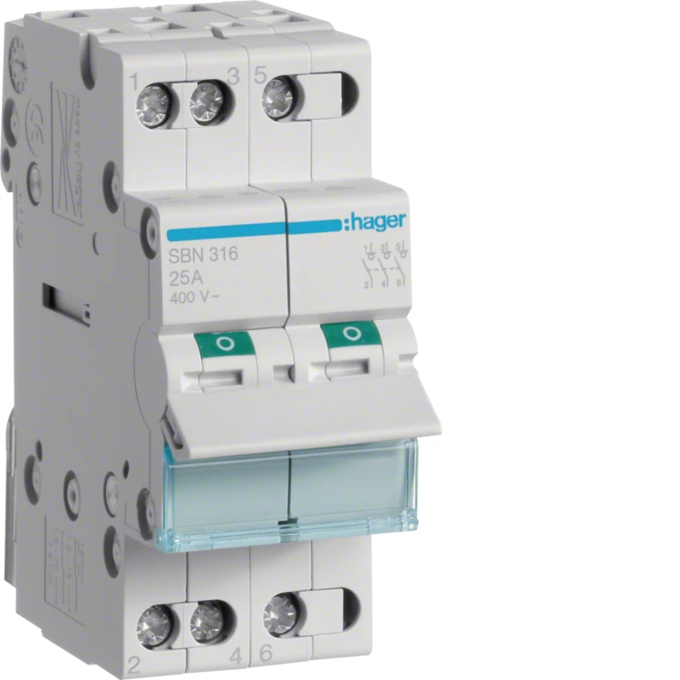 Modułowy rozłącznik izolacyjny 3P 16A 400VAC SBN316 Hager
