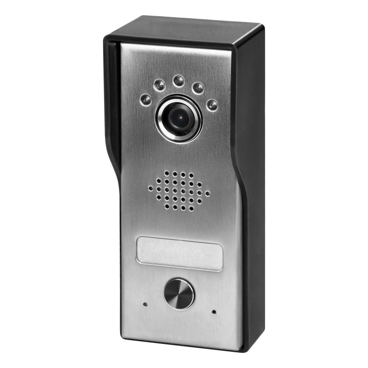 Wideodomofon ACERO VDP-71/B Virone Zestaw wideodomofonowy bezsłuchawkowy, monitor dotykowy 7" LCD, z kamerą Full HD 2MP, z gniazdem na kartę pamięci, sterowanie bramą i furtką, czarno-srebrny