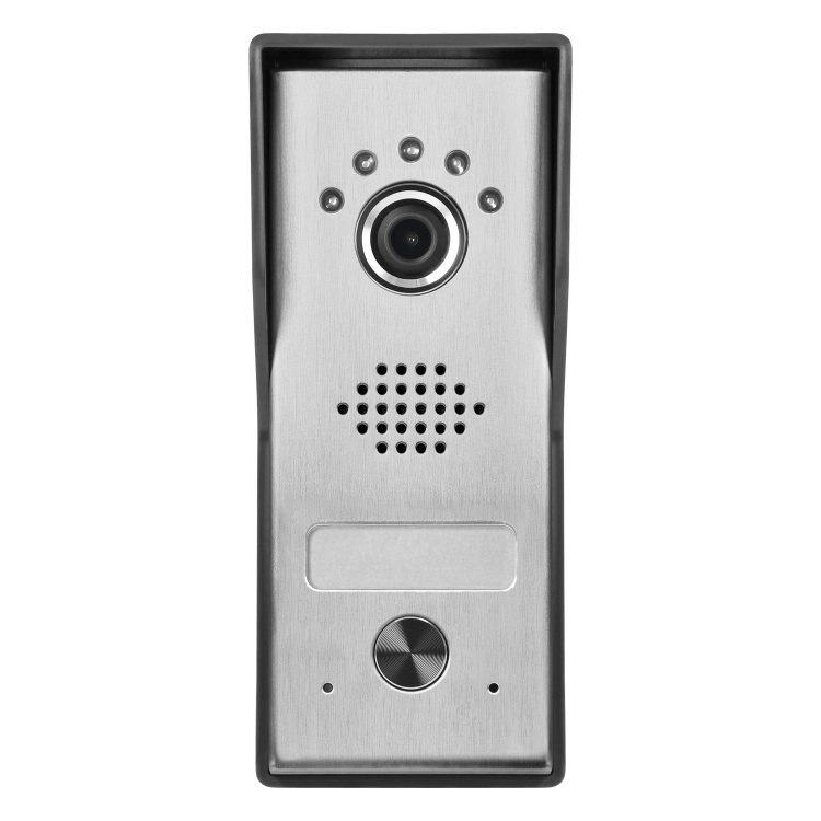 Wideodomofon ACERO VDP-71/B Virone Zestaw wideodomofonowy bezsłuchawkowy, monitor dotykowy 7" LCD, z kamerą Full HD 2MP, z gniazdem na kartę pamięci, sterowanie bramą i furtką, czarno-srebrny