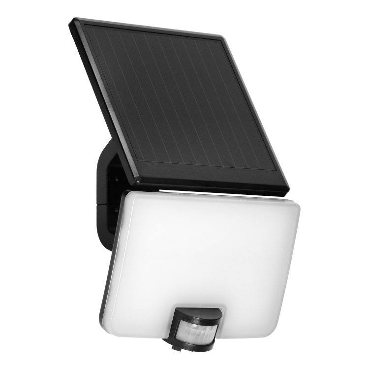 SOLIS LED 10W, naświetlacz solarny z czujnikiem ruchu PIR, 1200lm, IP54, 4000K, 3000 mAh, czarny AD-SL-6467BLR4 ADVITI
