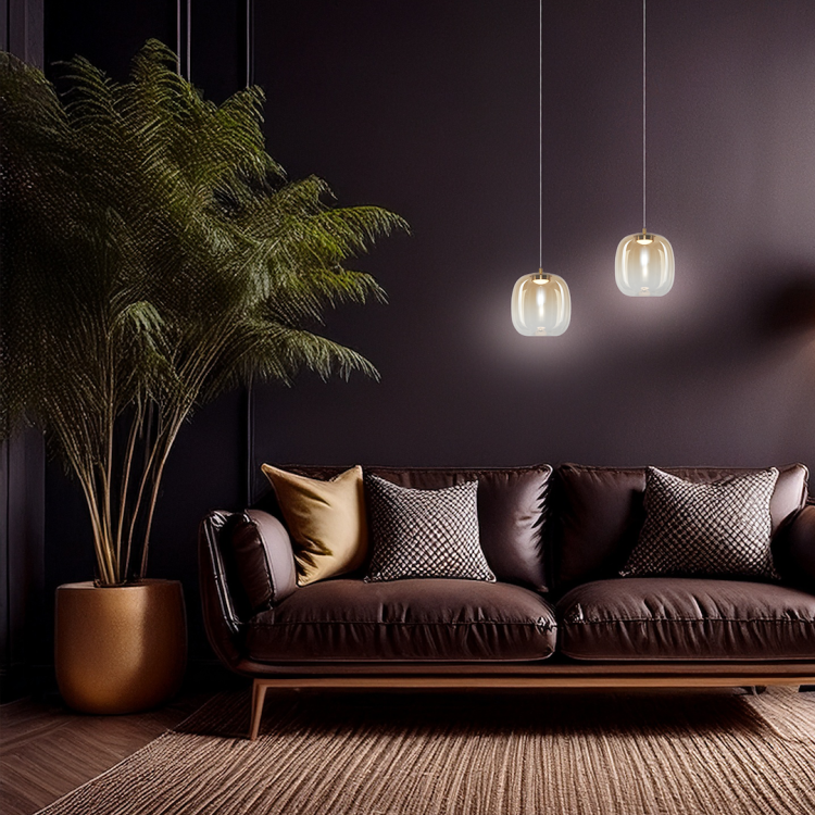 Lampa wisząca VASO 2 AMBER 4W ML1402 Milagro