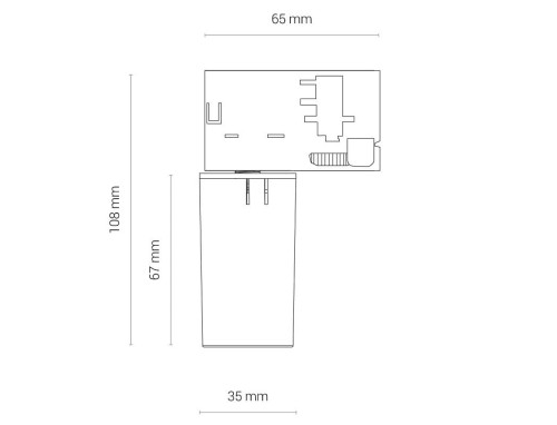 Adapter do szynoprzewodu szynowy trójfazowy CTLS ADAPTER FOR CAMELEON SYSTEM WHITE 8282 NOWODVORSKI Lighting Loft nowoczesny 3 fazowy 3F sufitowy oświetlenie szynowe 230V szynoprzewodu do dla systemu kameleon biały Inspiracje Premium