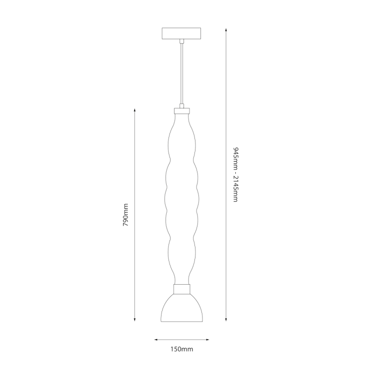 Lampa wisząca LUCCO amber 18W ML1416 Milagro