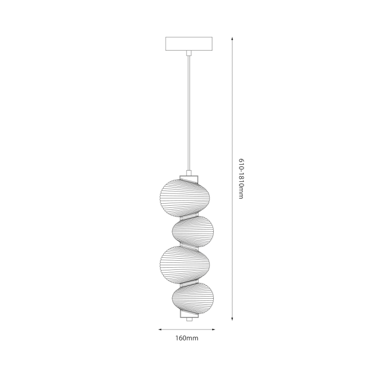 Lampa wisząca BOLLA GOLD 17W LED ML1422 Milagro