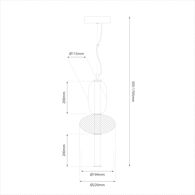 Lampa wisząca ARAME 23W LED ML1433 Milagro
