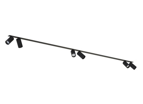 Lampa sufitowa listwa szyna podtynkowa 2m MONO SURFACE VI BLACK 7837 NOWODVORSKI Lighting 6x GU10 Spot oświetleniowa nowoczesna sufitowa ścienna metal czarna nawierzchniowa jak szynoprzewód do regipsu Inspiracje Premium