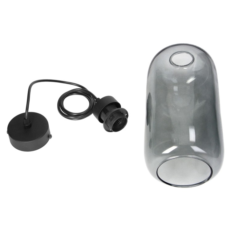 Lazio 1P E27, lampa wisząca, max. 15W, czarna AD-LD-6228BE27S ADVITI sufitowa nad stół blat wyspę