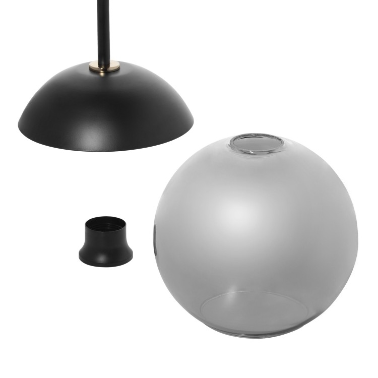 Lara 1P E27, lampa wisząca, max. 60W, czarna AD-LD-6216BE27S ADVITI sufitowa nad stół blat wyspę
