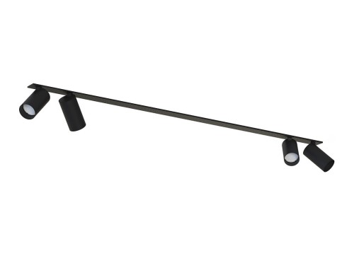 Lampa sufitowa listwa szyna podtynkowa 118cm MONO SURFACE IV BLACK 7836 NOWODVORSKI Lighting 4x GU10 Spot oświetleniowa nowoczesna sufitowa metal czarna nawierzchniowa jak szynoprzewód do regipsu Inspiracje Premium