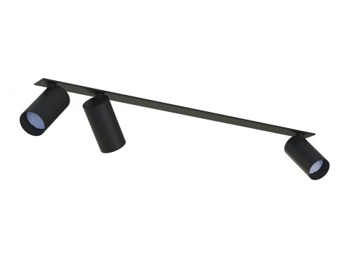 Lampa sufitowa listwa szyna podtynkowa 70cm MONO SURFACE III BLACK 7835 NOWODVORSKI Lighting 3x GU10 Spot oświetleniowa nowoczesna sufitowa ścienna metal czarna nawierzchniowa jak szynoprzewód do regipsu Inspiracje Premium