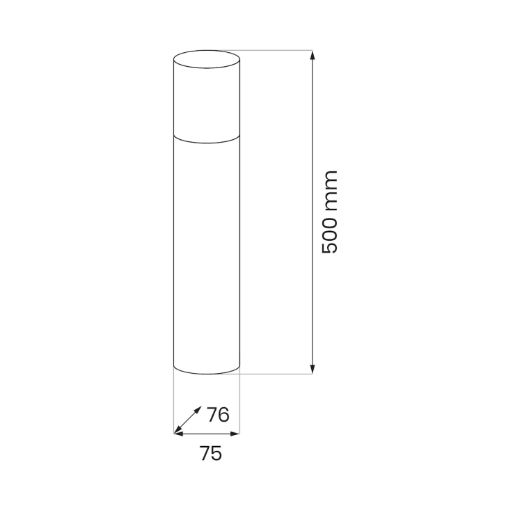 Słupek Ogrodowy Harlem 1xE27 IP44 50cm EKO1711 Eko-Light