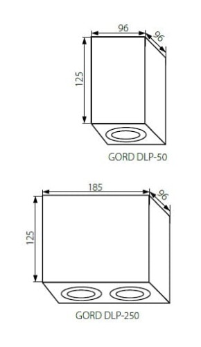 Sufitowa oprawa punktowa GORD DLP 50-B 25471 Kanlux