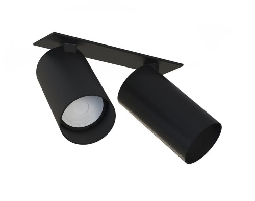 Lampa sufitowa listwa szyna podtynkowa 17cm MONO SURFACE II BLACK 7834 NOWODVORSKI Lighting 2x GU10 Spot oświetleniowa nowoczesna sufitowa ścienna metal czarna nawierzchniowa jak szynoprzewód do regipsu Inspiracje Premium